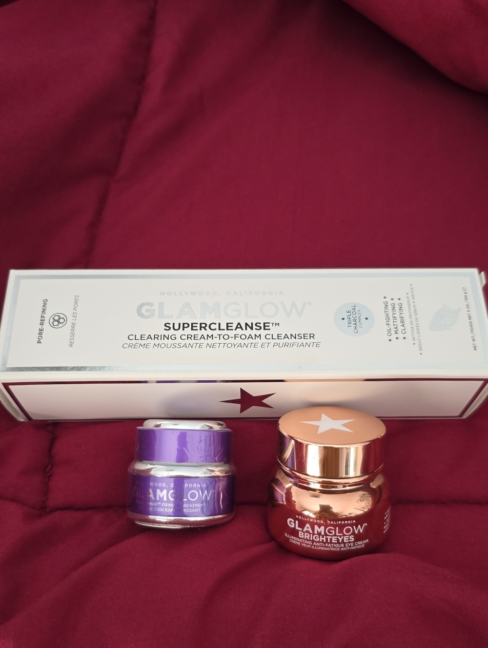 Glamglow Set (Cleanser, Brighteyes, Firming Mask), Worth $100
